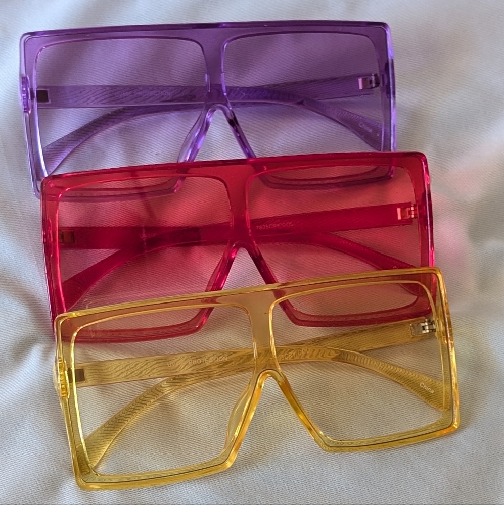 Yellow Wide frame Fashion Sunglasses r